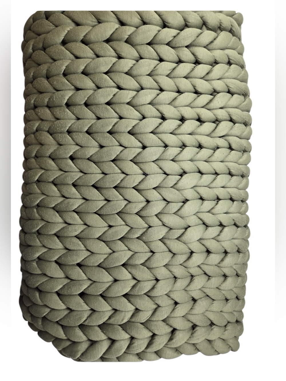 QUINCE Knit Chunky Weighted Blanket Green 0903
